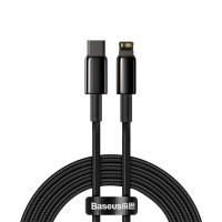 Кабель Baseus Tungsten Gold Fast Charging Data Cable Type-C to iP PD 20W 2m Black (Колір 7073) - фото № 7
