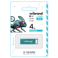 Флеш-накопичувач Wibrand USB 2.0 Chameleon 4Gb Light Blue (Колір Light Blue) - фото № 2