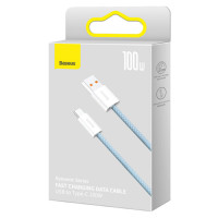 Кабель Baseus Dynamic Series Fast Charging Data Cable USB to Type-C 100W 1m Blue (Колір Синий) - фото № 2