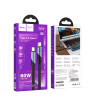 Кабель HOCO U119 Type-C to Type-C 60W, 1.2m, nylon, aluminum connectors, Black (Black)- № 2