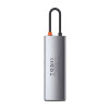 USB-хаб Baseus Metal Gleam Series 8-in-1 Multifunctional Type-C HUB Docking Station Gray（Type-C to HDMI*1+USB3.0*3+PD*1+RJ45*1+SD/TF*1) (Gray)- № 6
