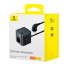 Мережевий зарядний пристрій Baseus PowerCombo Cube Power Strip 3AC+2U+2C 30W 1.5m EU Cluster Black (Black)- № 2