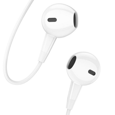 Навушники BOROFONE BM68 Kelly universal earphones with mic White (BM68W) - зображення 1