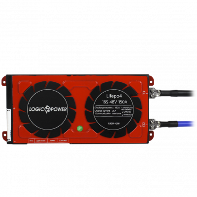 Smart BMS плата LP LiFePO4 48V 16S Dis 150A Ch 75A UART+RS485+CAN