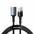 Кабель Baseus Cafule USB 3.0 Male to USB 3.0 Female 2A 1M Сірий (CADKLF-B0G)