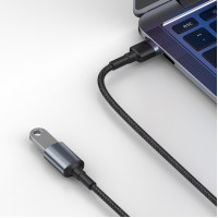 Кабель Baseus Cafule USB 3.0 Male to USB 3.0 Female 2A 1M Сірий (CADKLF-B0G) (Колір Сірий) - фото № 2
