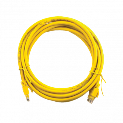 Патч-корд литий UTP RJ45 кат. 5Е 1 м (жовтий) - зображення 1