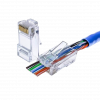 Коннектор сквозной RJ45 Cat.5E (100 шт) (прозорий)- № 2