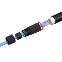 Соединитель кабельный герметичный GV-RJ45 (Цвет чорний) - фото № 4