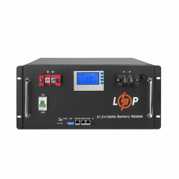 Акумулятор LP LiFePO4 48V (51,2V) - 100 Ah (5120Wh) (Smart BMS 100A) з LCD RM