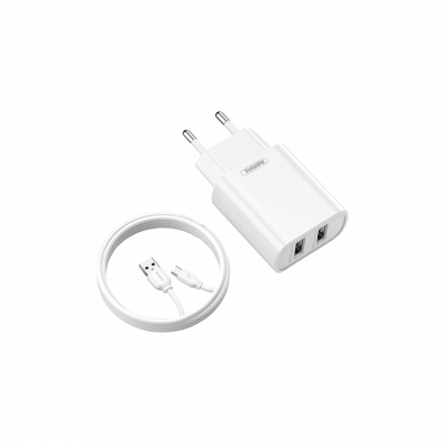 Мережевий зарядний пристрій Remax Jane + кабель USB 2.0 to Type-C 1М Белый (RP-U35-С) - зображення 1