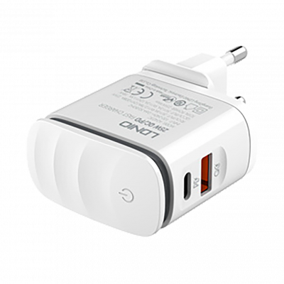 Зарядка для телефона LogicPower 25W (Type-C+USB) QC3.0 PD + кабель (Type-C to Type-C)