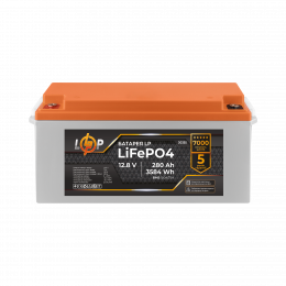 Акумулятор LP LiFePO4 12,8V - 280 Ah (3584Wh) (BMS 150A/75А) пластик для ДБЖ