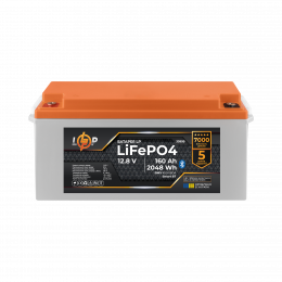 Акумулятор LP LiFePO4 12,8V - 160 Ah (2048Wh) (BMS 160A/80А) пластик Smart BT