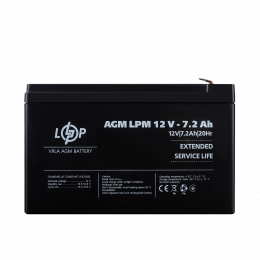 Акумулятор AGM LPM 12V - 7.2 Ah