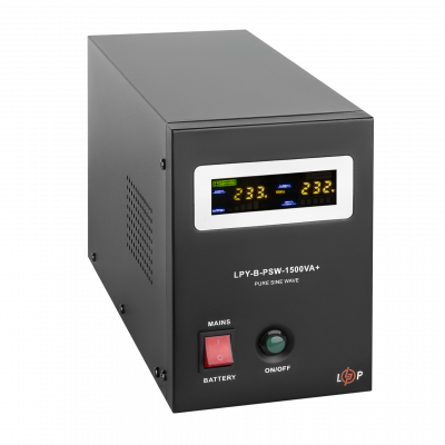 ДБЖ з правильною синусоїдою 24V LPY-B-PSW-1500VA+(1050Вт) 10A/15A