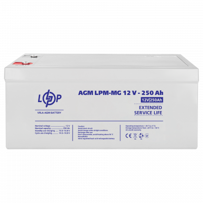 Акумулятор мультигелевий LPM-MG 12V - 250 Ah