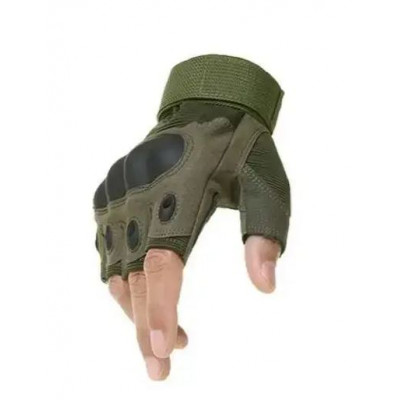 Тактичні рукавички з відкритими пальцями (L) - изображение 1