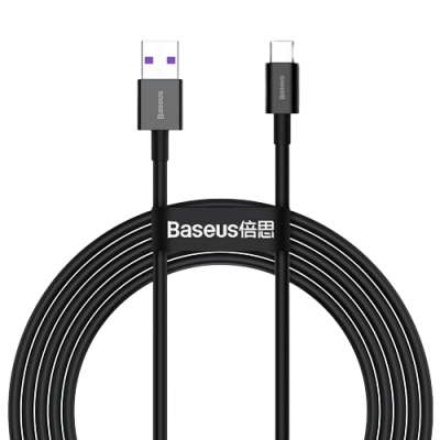 Кабель Baseus Superior USB 2.0 to Type-C 66W 2M Чорний (CATYS-A01)