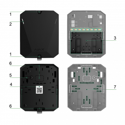 Гібридна централь системи безпеки AJAX Hub Hybrid (black) 2g