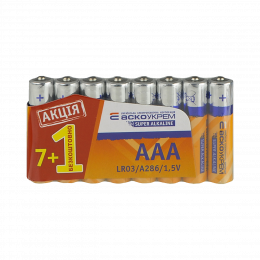 Батарейка лужна AАА.LR03 (shrink 7+1)