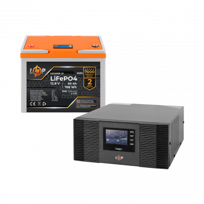 Комплект резервного живлення LogicPower B1500 + літієва (LiFePO4) батарея 768Wh - изображение 1