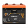 Аккумулятор LP LiFePO4 12,8V - 64 Ah (820Wh) (BMS 80A/40А) пластик 2XT90 4USB стартер