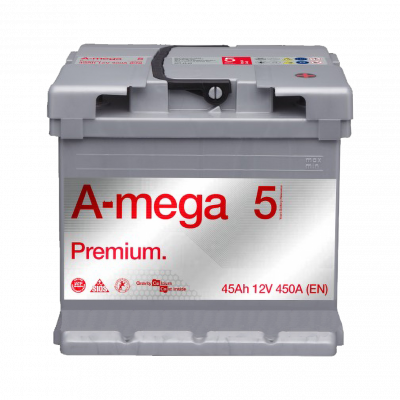 Акумулятор авто Мегатекс A-mega Premium (M5) 6СТ-45-А3 (лев) ТХП 450 - изображение 1