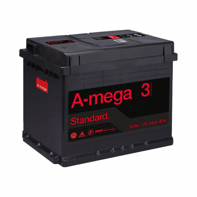 Акумулятор авто Мегатекс A-mega Standard (М3) 6СТ-60-АЗ (прав) ТХП 540 - изображение 1