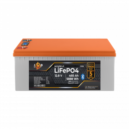 Акумулятор LP LiFePO4 12,8V - 460 Ah (5888Wh) (BMS 200A/200А) пластик LCD Smart BT