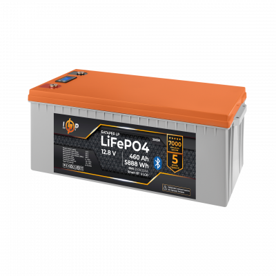 Аккумулятор LP LiFePO4 12,8V - 460 Ah (5888Wh) (BMS 200A/200А) пластик LCD Smart BT