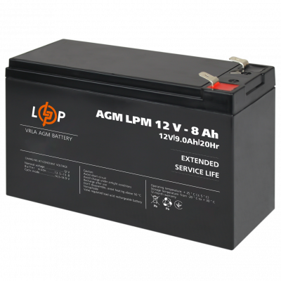 Акумулятор AGM LPM 12V - 8 Ah - зображення 1