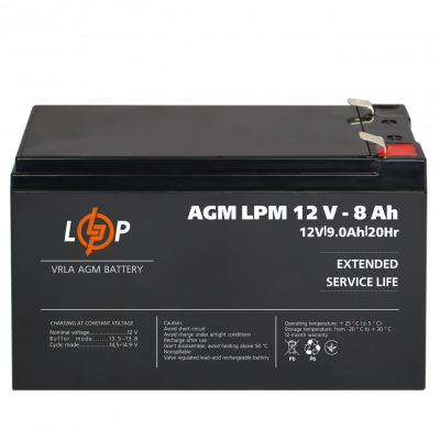 Акумулятор AGM LPM 12V - 8 Ah - изображение 4