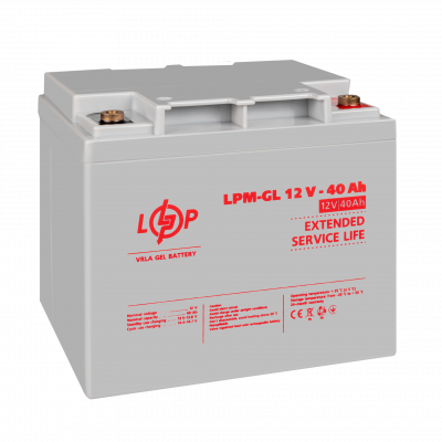 Акумулятор гелевий LPM-GL 12V - 40 Ah