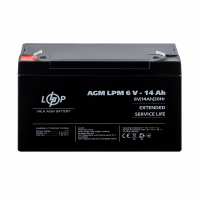 Аккумулятор AGM LPM 6V - 14 Ah  - фото № 2