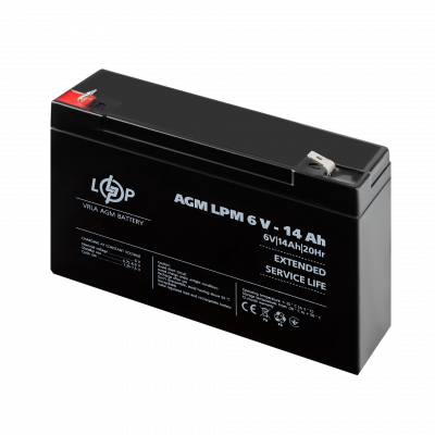 Акумулятор AGM LPM 6V - 14 Ah - изображение 3