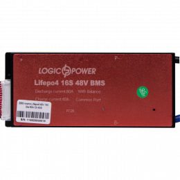 BMS плата LiFePO4 48V 16S Dis 80A Ch 40A