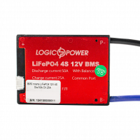 BMS плата LiFePO4 12V 4S Dis 50A Ch 25A