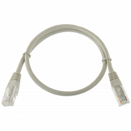 Патч-корд литий UTP RJ45 кат. 5Е 0.5 м (серый)