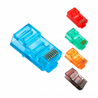 Коннектор цветной RJ45 8P8C UTP Cat.5E (100 шт) (Цвет різнокольоровий), Атикул LP20031 |  купить на VILKI.NET - фото № 1