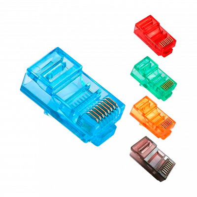 Коннектор цветной RJ45 8P8C UTP Cat.5E (100 шт)