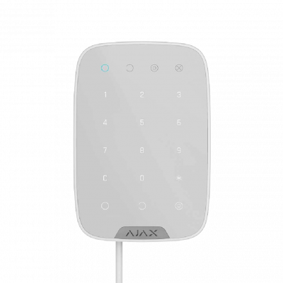 Дротова сенсорна клавіатура AJAX KeyPad Fibra (white)