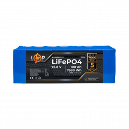 Акумулятор LP LiFePO4 76,8V - 100 Ah (7680Wh) (BMS 200A/100A)