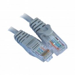 Патч-корд Gear СAT5E UTP 24 AWG 1м, сірий