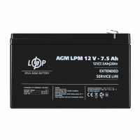 Акумулятор AGM LPM 12V - 7.5 Ah , Атикул LP3864 |  купить на VILKI.NET - фото № 1