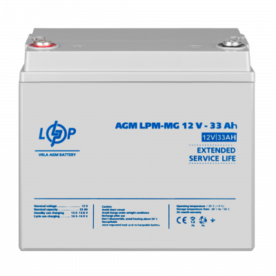 Акумулятор мультигелевий LPM-MG 12V - 33 Ah