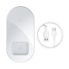 Бездротовий зарядний пристрій Baseus Simple 2 in 1 AirPods Pro Білий (WXJK-C02) (Белый)- № 4