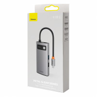 USB Hub Baseus Metal Gleam Series 4-in-1 Multifunctional Type-C Cерый (CAHUB-CY0G)  - фото № 6