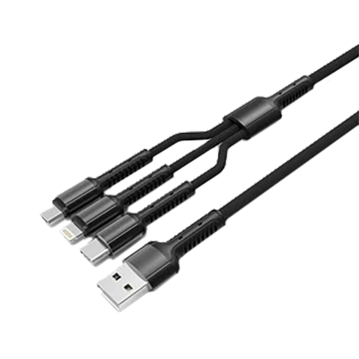 Кабель (шнур) LogicPower 3 в 1 USB 3.0 to Type-C/Lightning/Micro-USB 1м (C20CM)