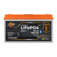 Акумулятор LP LiFePO4 25,6V - 50 Ah (1280Wh) (BMS 80A/50А) пластик LCD Smart BT , Атикул LP37477 |  купить на VILKI.NET - фото № 1